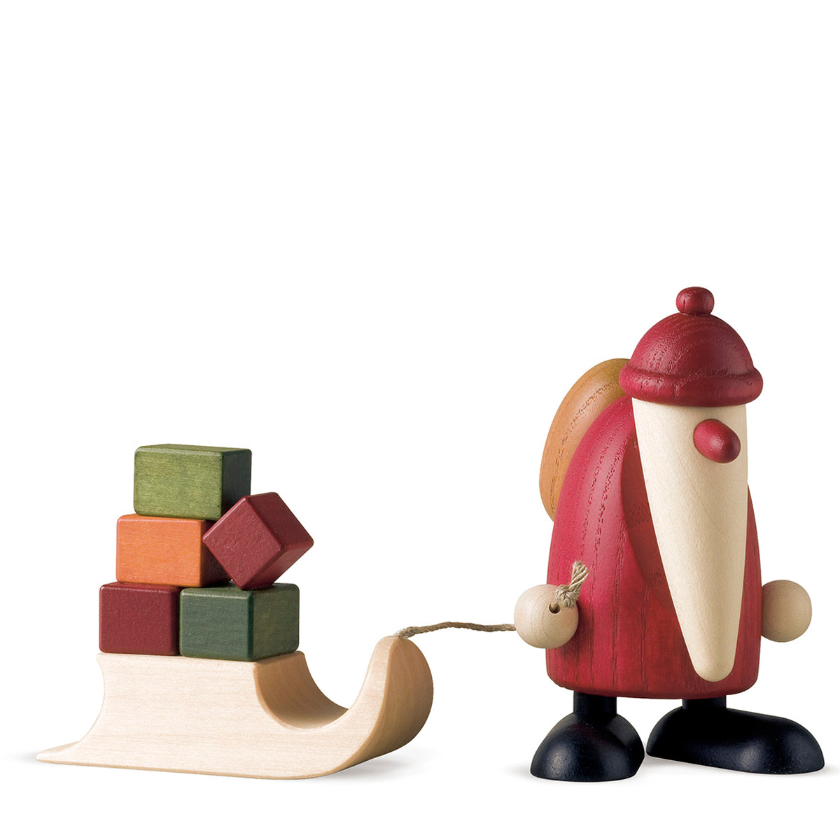 Weihnachtsmann mit Geschenkeschlitten