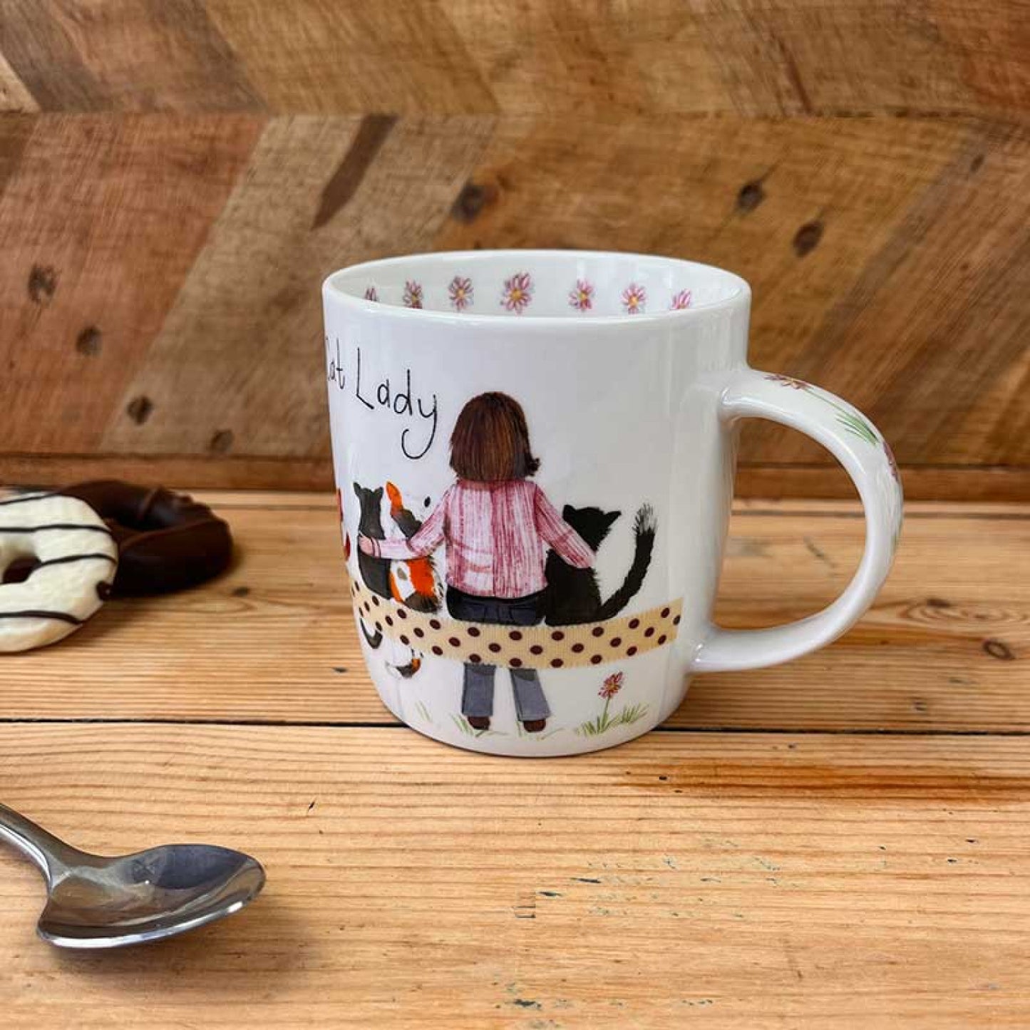 Alex Clark Set Tasse & Untersetzer Crazy Cat Lady