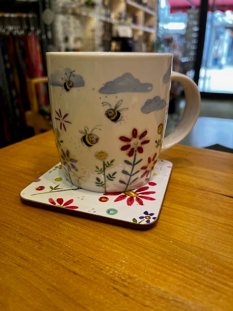 Alex Clark Set Tasse & Untersetzer Bienchen und Blümchen