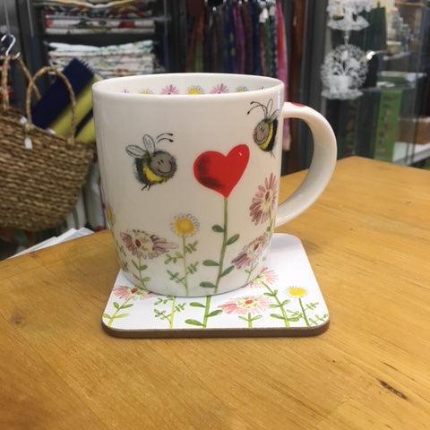 Alex Clark Set Tasse & Untersetzer Von Herzen