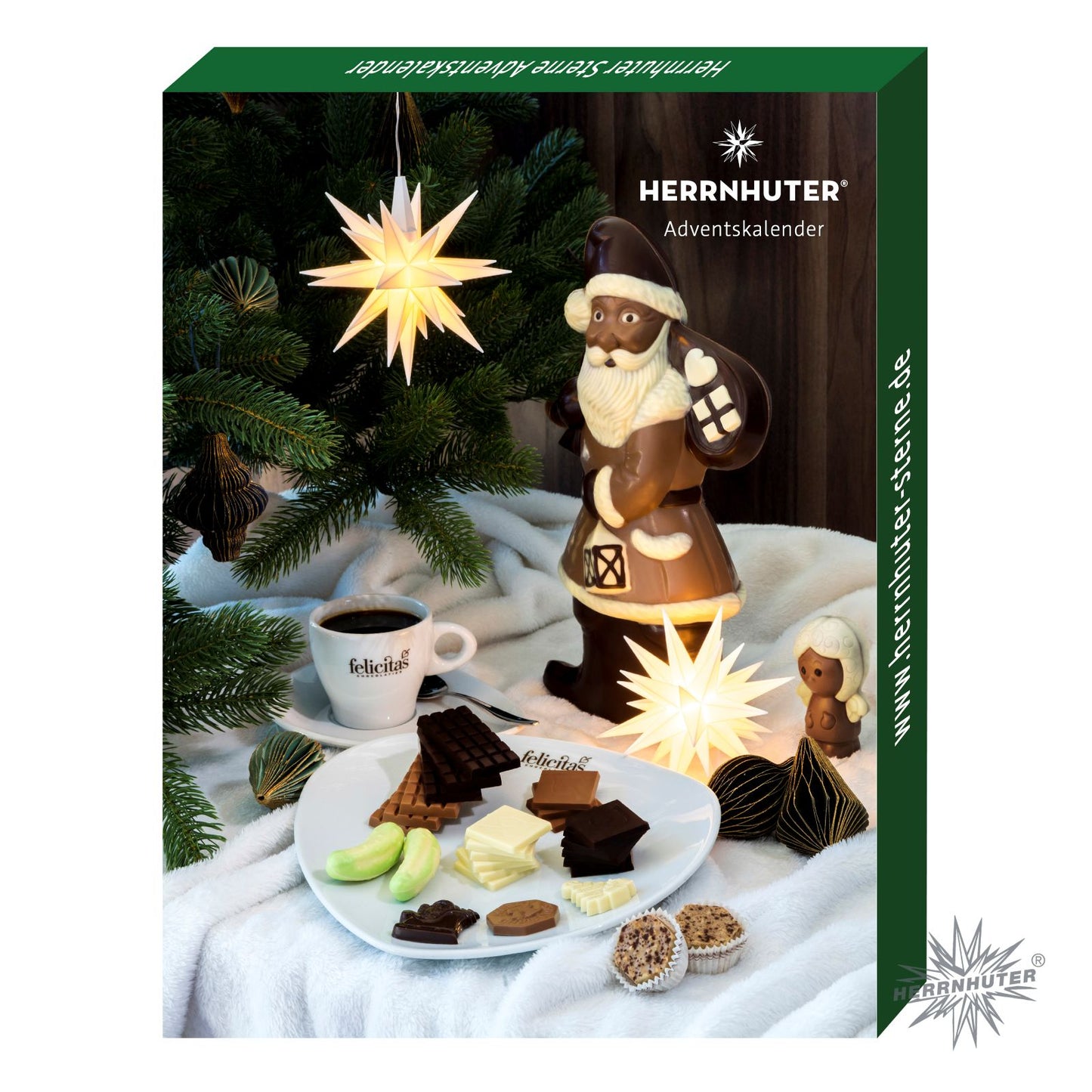 Adventskalender 2025 dunkelblau/magenta