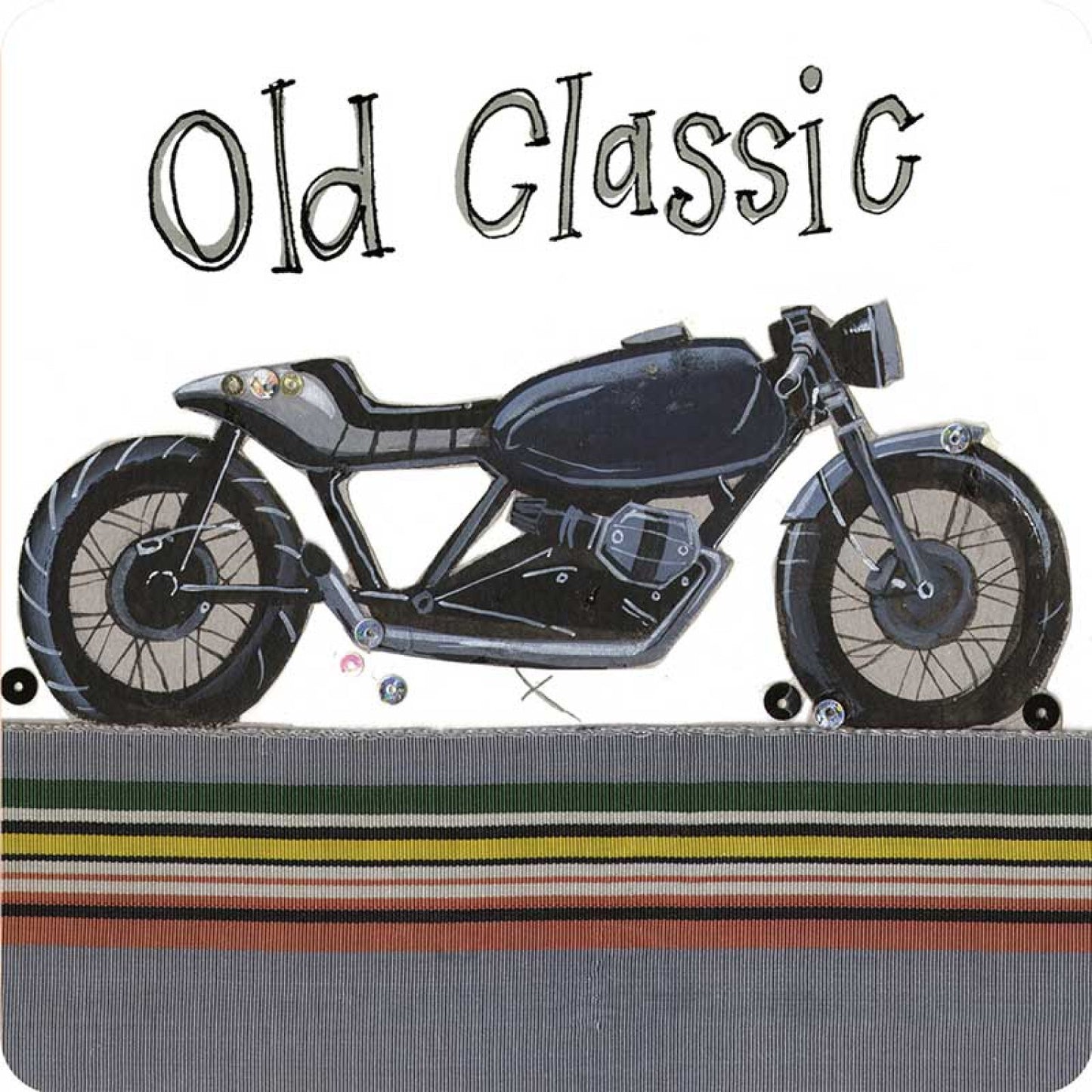 Alex Clark Set Tasse & Untersetzer Old Classic Biker